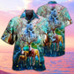 Deer Creative Pattern Hawaiian Shirt For Tropical Holidays, Outdoor Gatherings, And Everyday Comfort