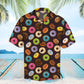 Summer Donut Hawaiian Shirt For Summer Vacation, Beach Travel, And Casual Wear