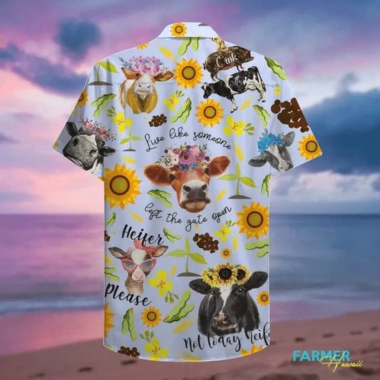 Farm Heifer Hawaiian Shirt For Beach Days, Summer Outings, And Thoughtful Gift Giving