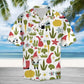 Summer Garden Gnome Vegetables Hawaiian Shirt For Coastal Travel, Casual Events, And Comfortable Summer Wear