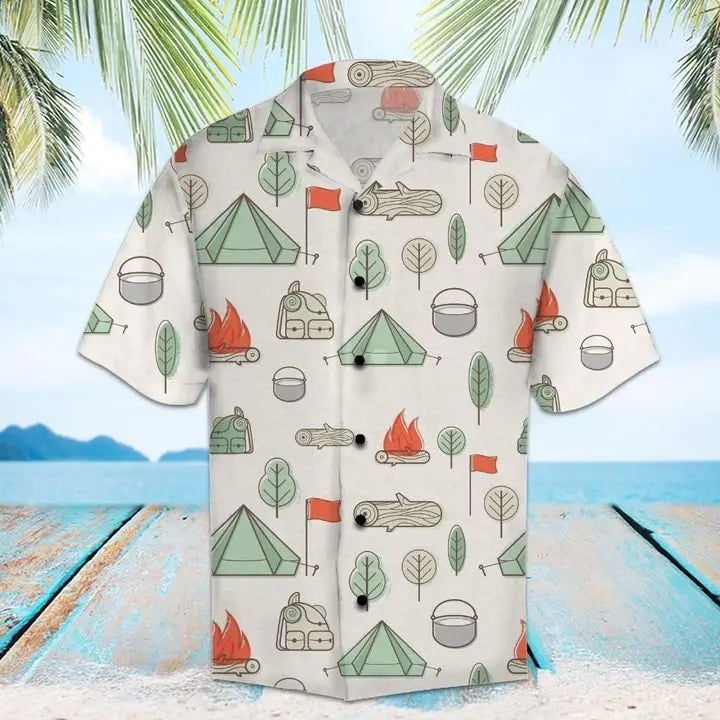 Summer Hiking Hawaiian Shirt For Beach Days, Summer Outings, And Thoughtful Gift Giving
