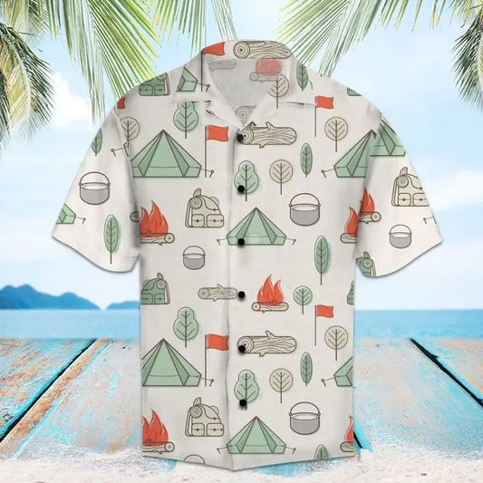 Summer Hiking Hawaiian Shirt For Beach Days, Summer Outings, And Thoughtful Gift Giving