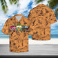 Summer Hippie Car Hawaiian Shirt For Coastal Travel, Casual Events, And Comfortable Summer Wear