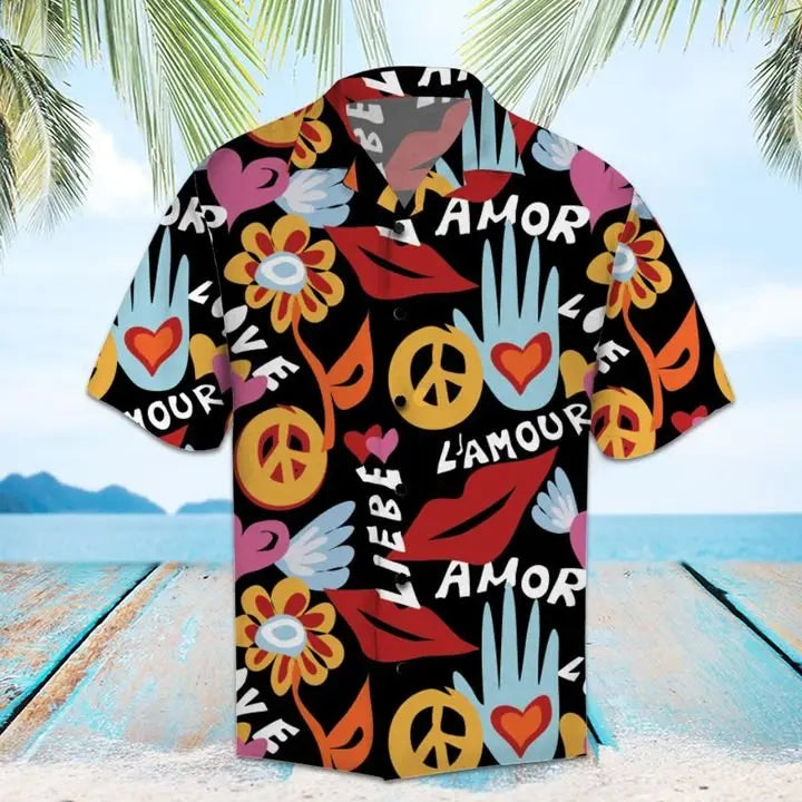 Summer Hippie Hawaiian Shirt For Tropical Holidays, Resort Trips, And Relaxed Coastal Style