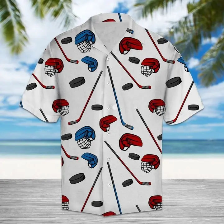 Summer Hockey Hawaiian Shirt For Beach Days, Coastal Adventures, And Thoughtful Gift Giving