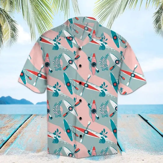 Summer Kayak Hawaiian Shirt For Beach Days, Coastal Adventures, And Thoughtful Gift Giving