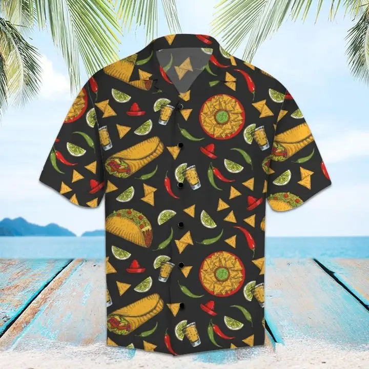 Summer Mexican Food Hawaiian Shirt For Tropical Holidays, Outdoor Gatherings, And Everyday Comfort