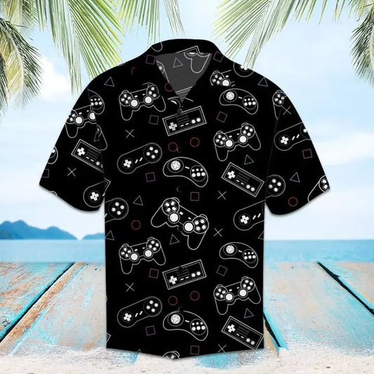 Summer Video Game Controller Hawaiian Shirt For Beach Days, Coastal Adventures, And Thoughtful Gift Giving