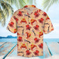 Summer Samurai Hawaiian Shirt For Coastal Travel, Casual Events, And Comfortable Summer Wear