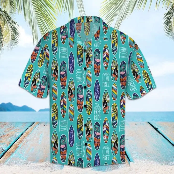 Summer Surf Hawaiian Shirt For Island Vacations, Resort Wear, And Relaxed Seasonal Style