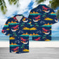 Summer Trex Hawaiian Shirt For Island Getaways, Outdoor Gatherings, And Comfortable Summer Wear