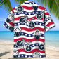 American Cycling Hawaiian Shirt For Island Vacations, Resort Wear, And Relaxed Seasonal Style