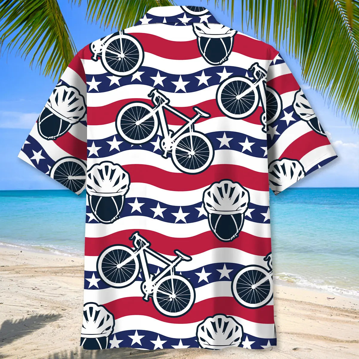 American Cycling Hawaiian Shirt For Island Vacations, Resort Wear, And Relaxed Seasonal Style