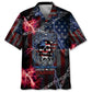 American Patriotism Hawaiian Shirt For Summer Vacation, Beach Travel, And Casual Wear