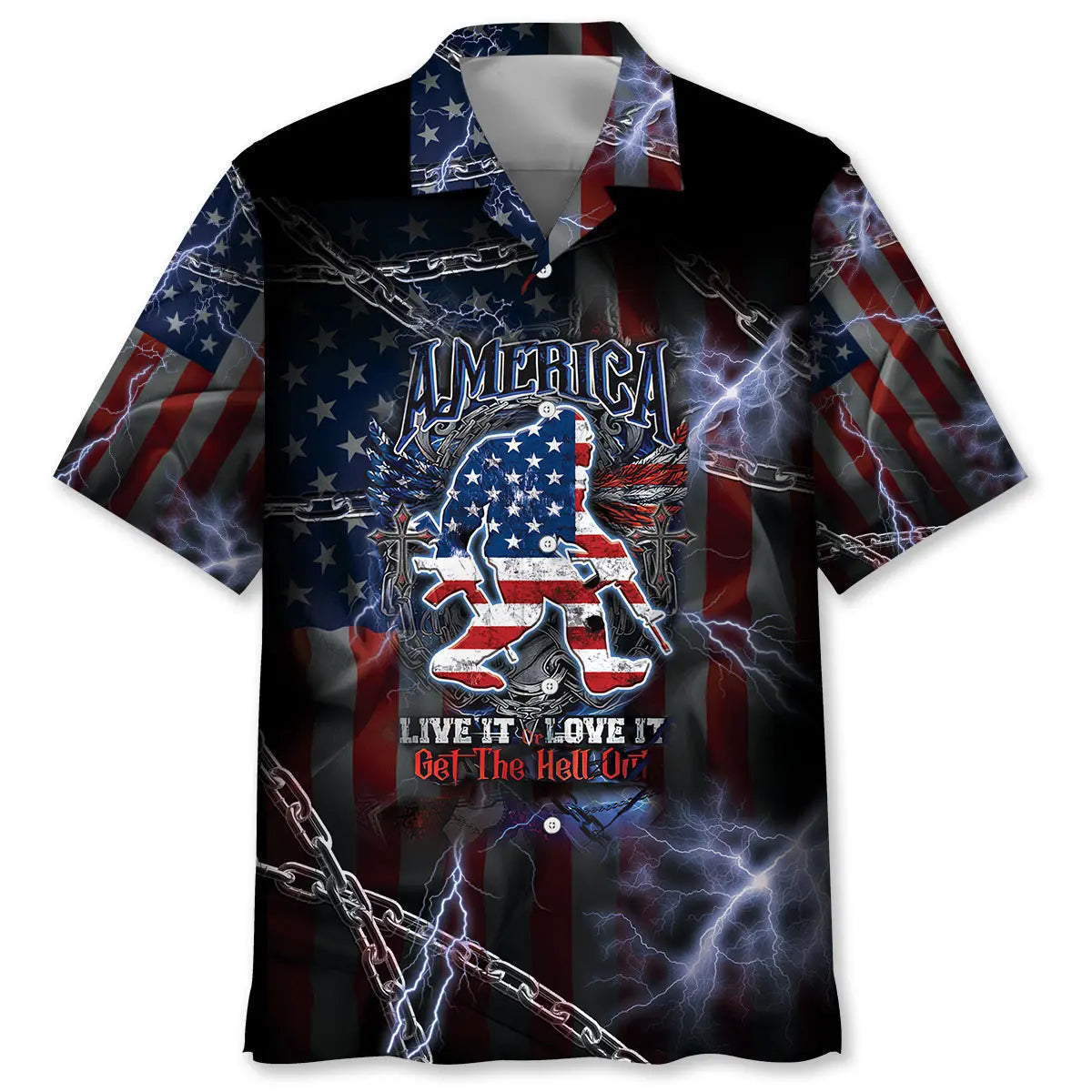 American Bigfoot Heritage Hawaiian Shirt For Heritage Inspired Events, Beach Travel, And Thoughtful Gifting