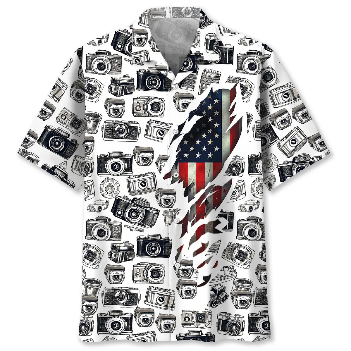 American Photographer Hawaiian Shirt For Coastal Travel, Casual Events, And Comfortable Summer Wear