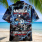American Police Hawaiian Shirt For Coastal Travel, Casual Events, And Comfortable Summer Wear