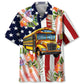 American School Bus Hawaiian Shirt For Island Vacations, Resort Wear, And Relaxed Seasonal Style