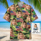 American Military Spouse Personalized Photo Hawaiian Shirt For Summer Vacation, Beach Travel, And Casual Wear