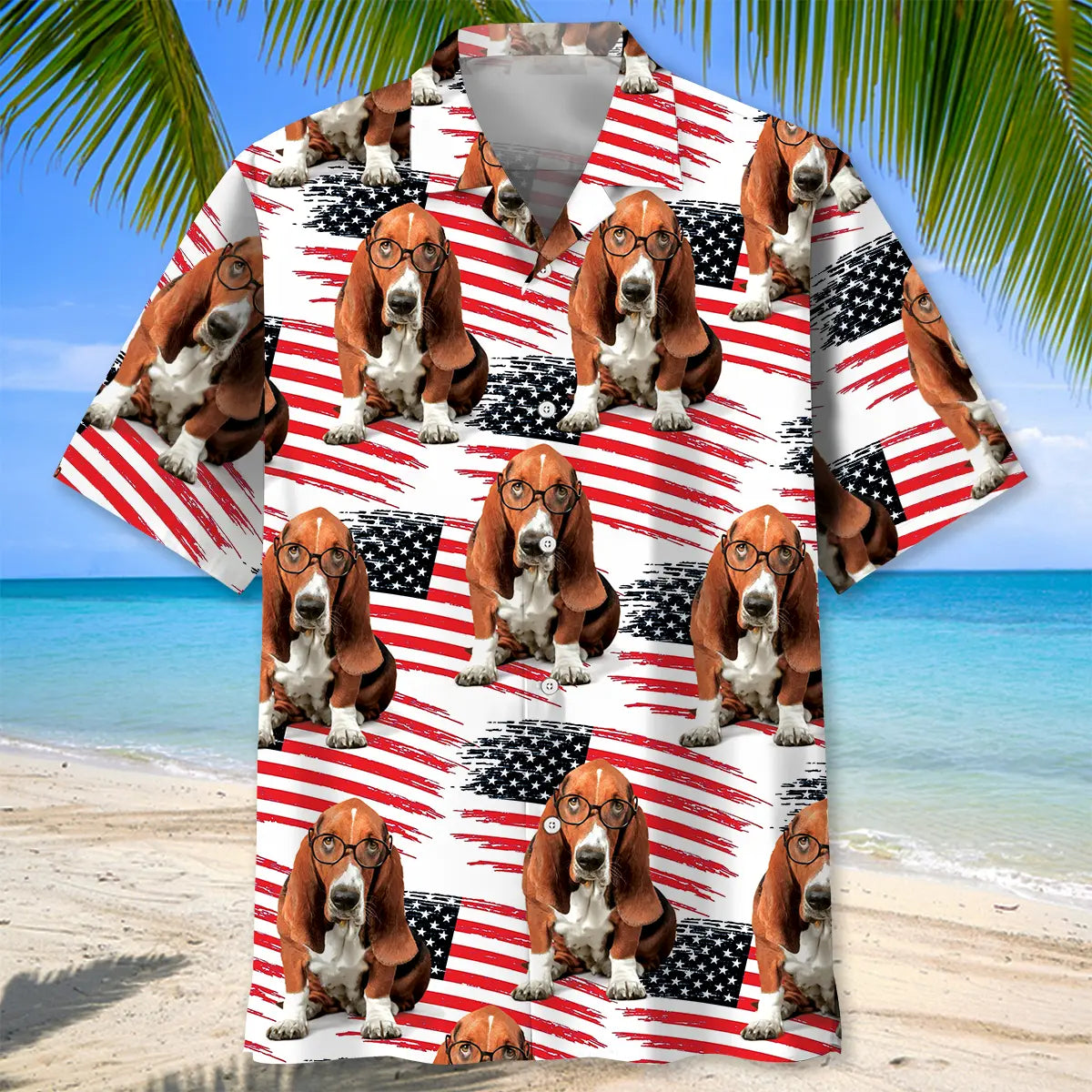 American Basset Hound Hawaiian Shirt For Coastal Travel, Casual Events, And Comfortable Summer Wear