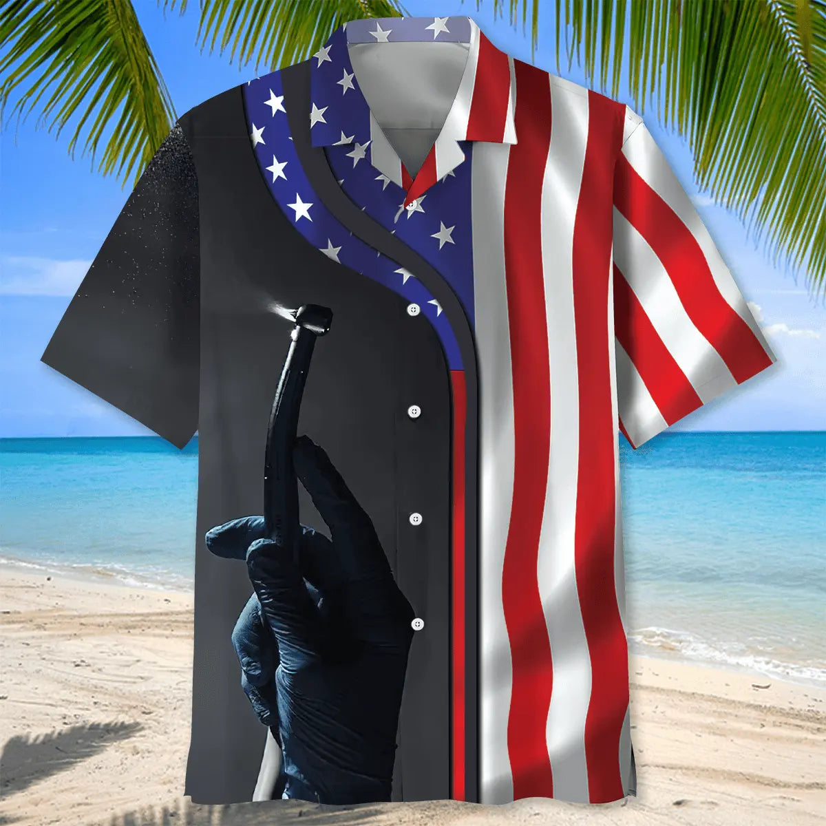 American Dentist Proud Hawaiian Shirt For Vacation Cruise, Resort Escape, And Beachside Style
