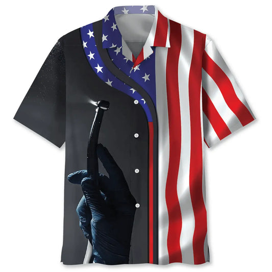 American Dentist Proud Hawaiian Shirt For Beach Party, Family Vacation, And Summer Event Style