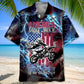 American Dirt Bike Passion Hawaiian Shirt For Beach Travel And Relaxed Resort Style