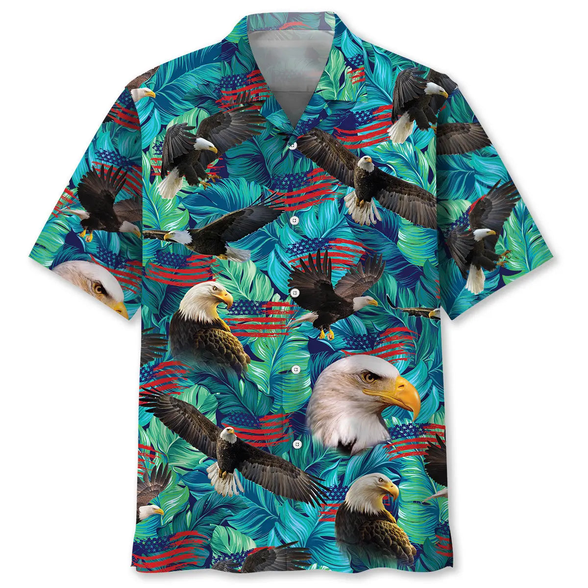 American Tropical Eagle Hawaiian Shirt For Beach Days, Summer Outings, And Thoughtful Gift Giving