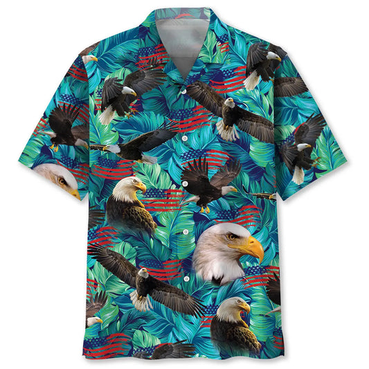 American Tropical Eagle Hawaiian Shirt For Beach Days, Summer Outings, And Thoughtful Gift Giving