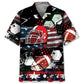 American Football Hawaiian Shirt For Summer Celebrations, Resort Days, And Relaxed Everyday Wear