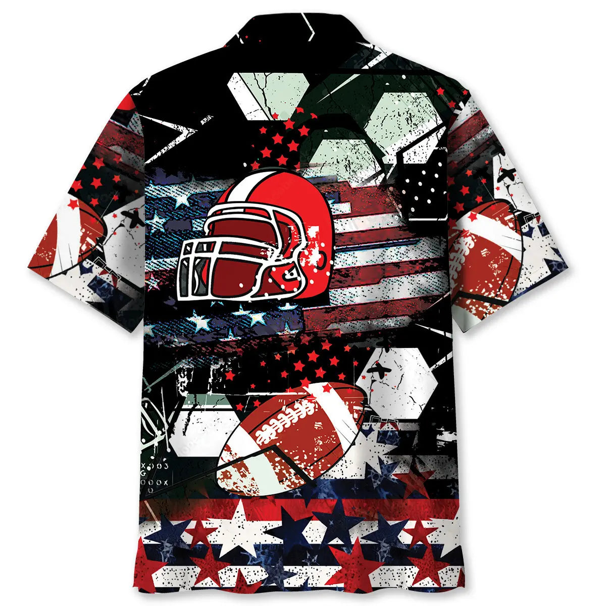 American Football Hawaiian Shirt For Summer Celebrations, Resort Days, And Relaxed Everyday Wear