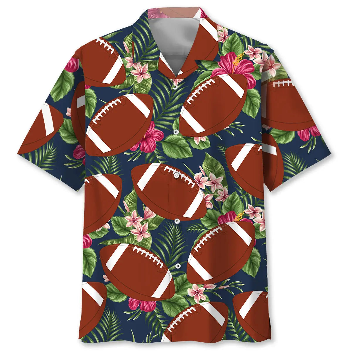 American Football Hawaiian Shirt For Summer Celebrations, Resort Days, And Relaxed Everyday Wear
