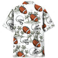 American Football Palm Tree Hawaiian Shirt For Coastal Travel, Casual Events, And Comfortable Summer Wear