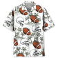 American Football Palm Tree Hawaiian Shirt For Coastal Travel, Casual Events, And Comfortable Summer Wear