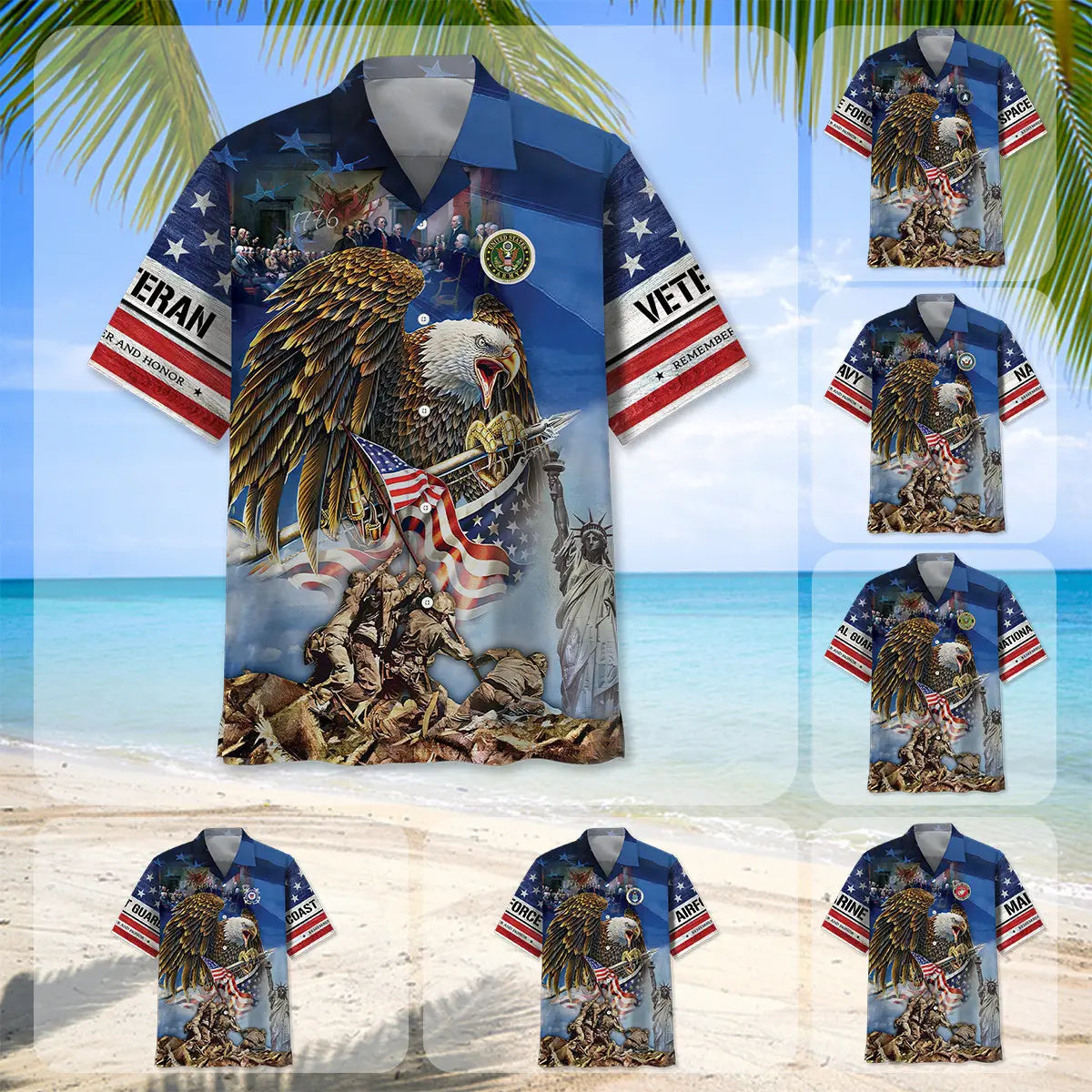 American Veteran Pride Hawaiian Shirt For Summer Road Trip And Warm Weather Fashion
