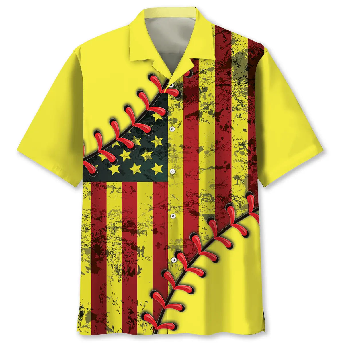 American Softball Hawaiian Shirt For Beach Days, Summer Outings, And Thoughtful Gift Giving