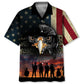 American Veteran Eagle Hawaiian Shirt For Summer Celebrations, Resort Days, And Relaxed Everyday Wear