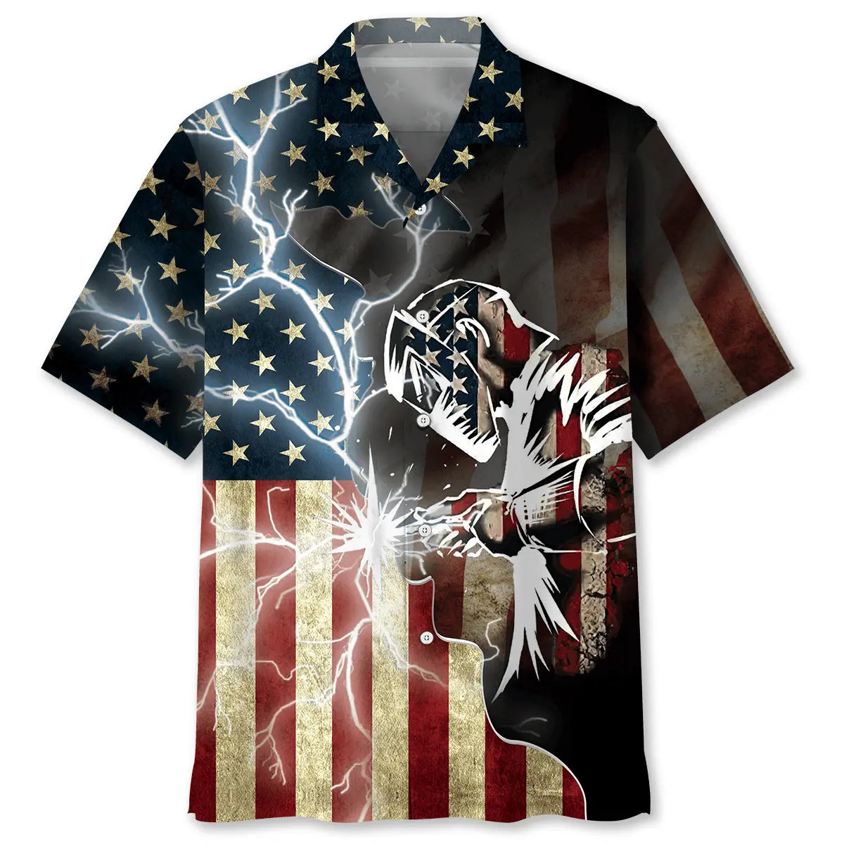 American Welder Proud Hawaiian Shirt For Beach Travel And Easygoing Fashion