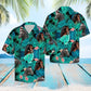 Tropical Summer Andalusian Horse Green Hawaiian Shirt For Island Vacations, Weekend Events, And Relaxed Everyday Outfits