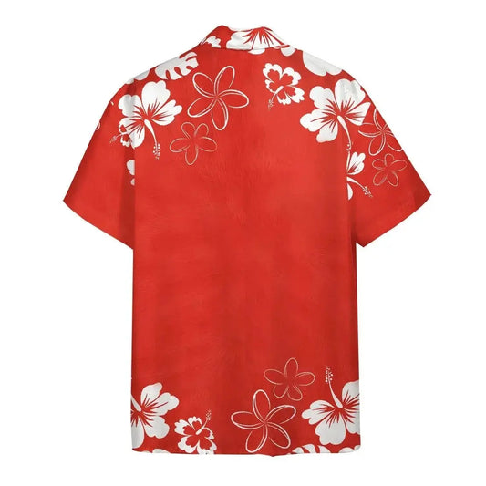 Cartoon Red Bird Hawaiian Shirt For Beach Days, Summer Outings, And Thoughtful Gift Giving