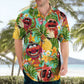Playful Animal Puppet Hawaiian Shirt For Island Vacations, Resort Wear, And Relaxed Seasonal Style
