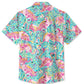 Summer Beach Coconut Tree Flamingo Vacation Hawaiian Shirt For Animal Lovers, Beach Travel, And Casual Summer Style