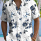 Floral Tropical Summer Plants Beach Vacation Hawaiian Shirt For Hobby Lovers, Coastal Trips, And Relaxed Everyday Wear