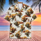 Island Bigfoot Riding Dinosaur Cowboy Aloha Hawaiian Shirt For Summer Vacation, Beach Travel, And Casual Wear