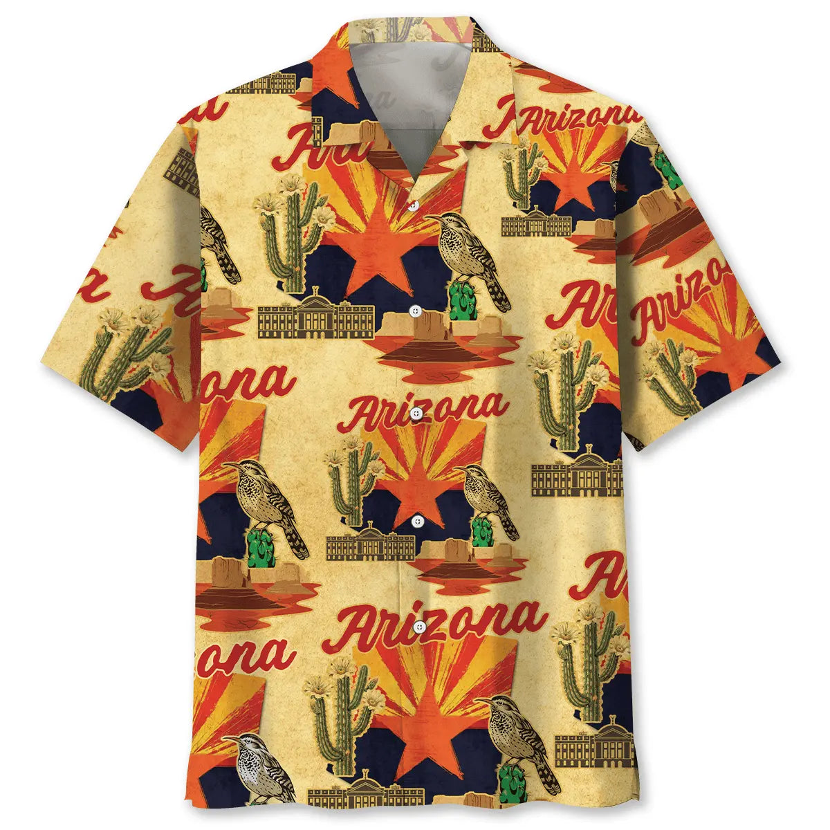 Arizona Proud Desert Hawaiian Shirt For Tropical Holiday And Vacation Outfit