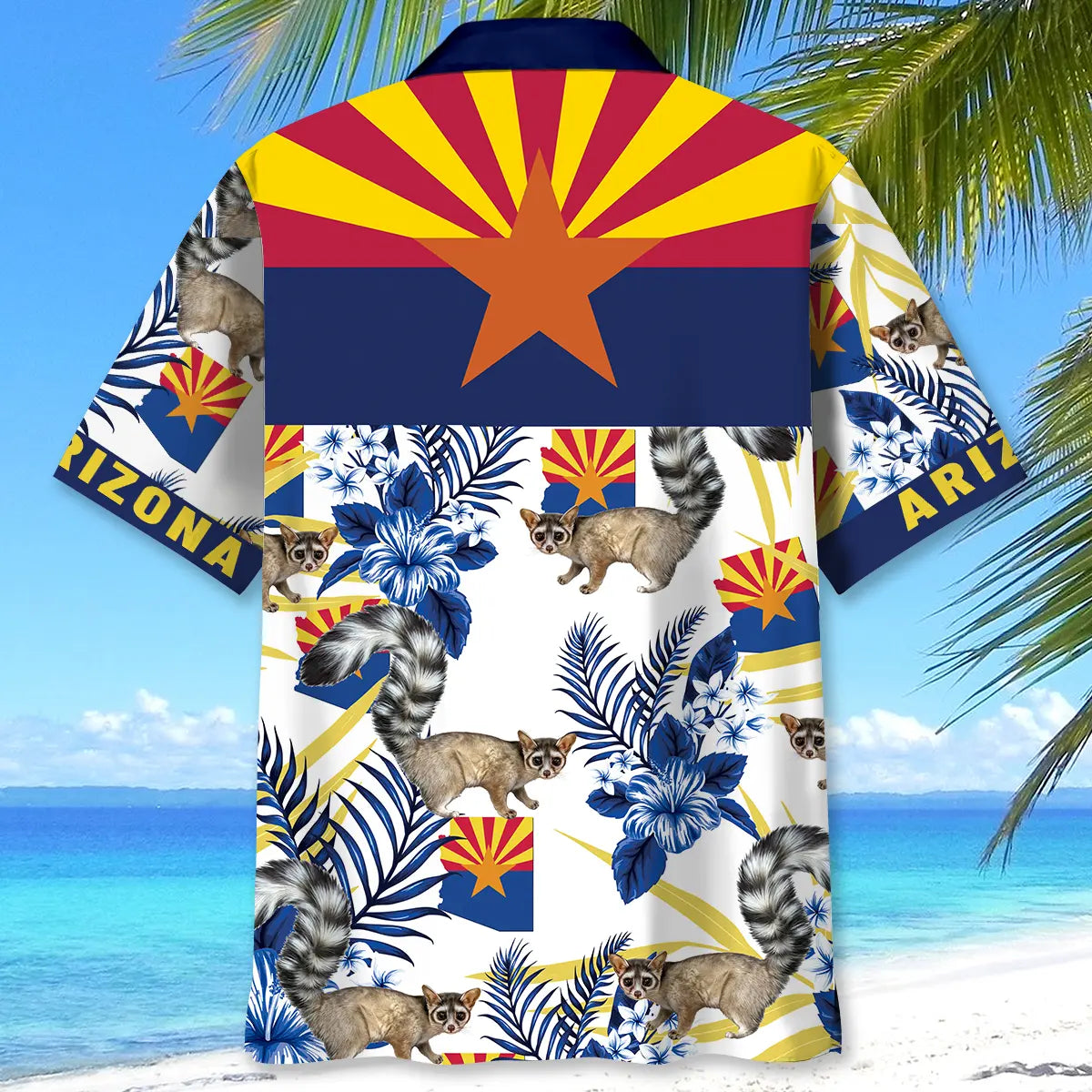 Arizona Proud Hawaiian Shirt For Beach Party, Island Adventure, And Warm Weather Fashion