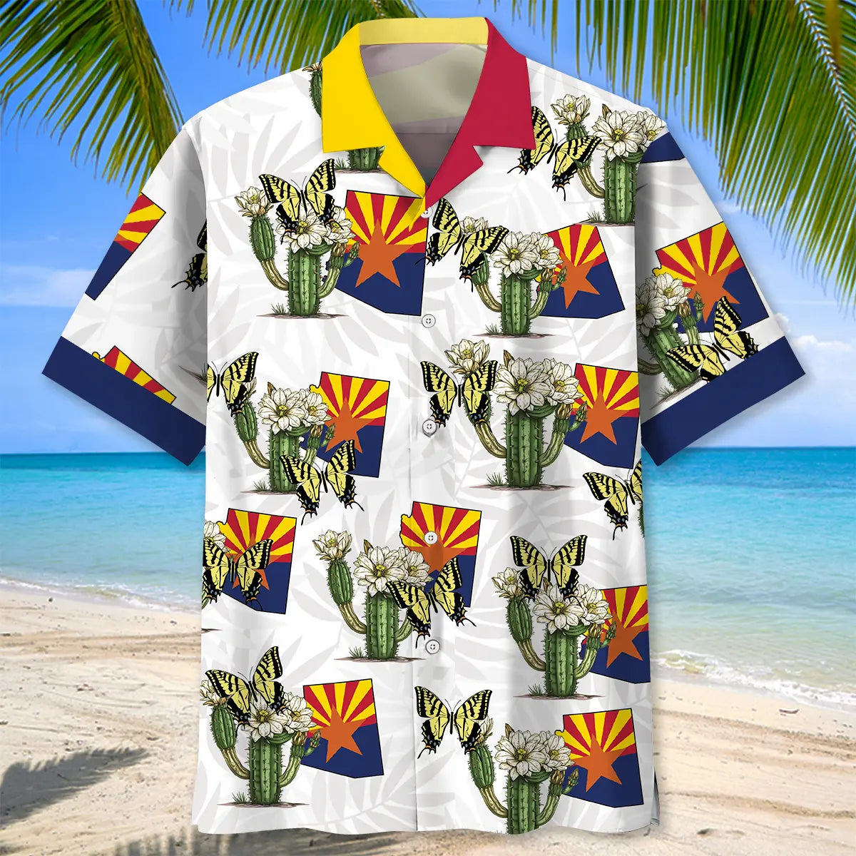 Arizona State Flag Proud Hawaiian Shirt For Weekend Escape And Outdoor Comfort