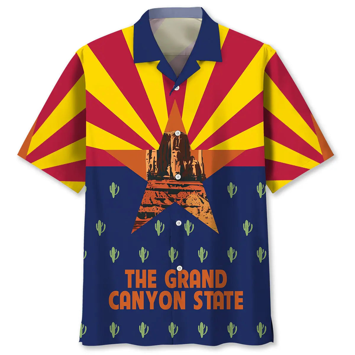 Arizona The Canyon State Hawaiian Shirt For Outdoor Event, Poolside Gathering, And Travel Ready Style