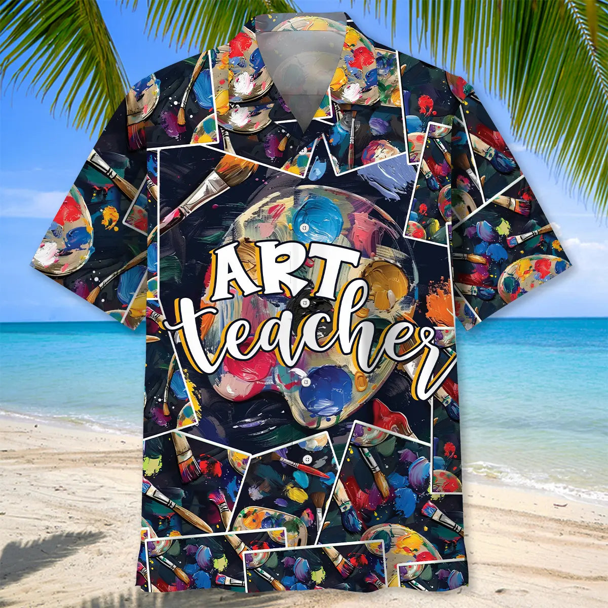 Art Teacher Hawaiian Shirt For Family Vacation, Relaxed Getaway, And Memorable Gifting