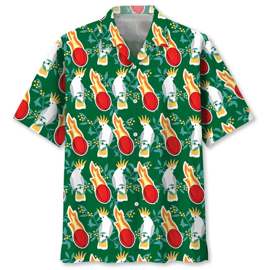 Australian Football Hawaiian Shirt For Resort Trips, Coastal Parties, And Warm Weather Style
